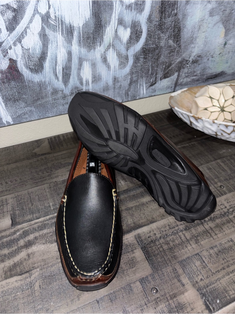 Allen Edmonds Boulder leather driving moccasins MENS - Picture 10 of 16